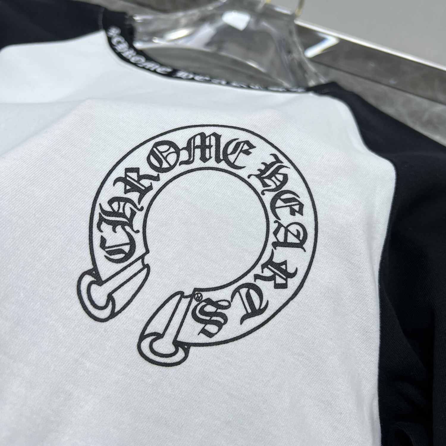 Chrome Hearts Chrome Hearts White Black Baseball Longsleeve