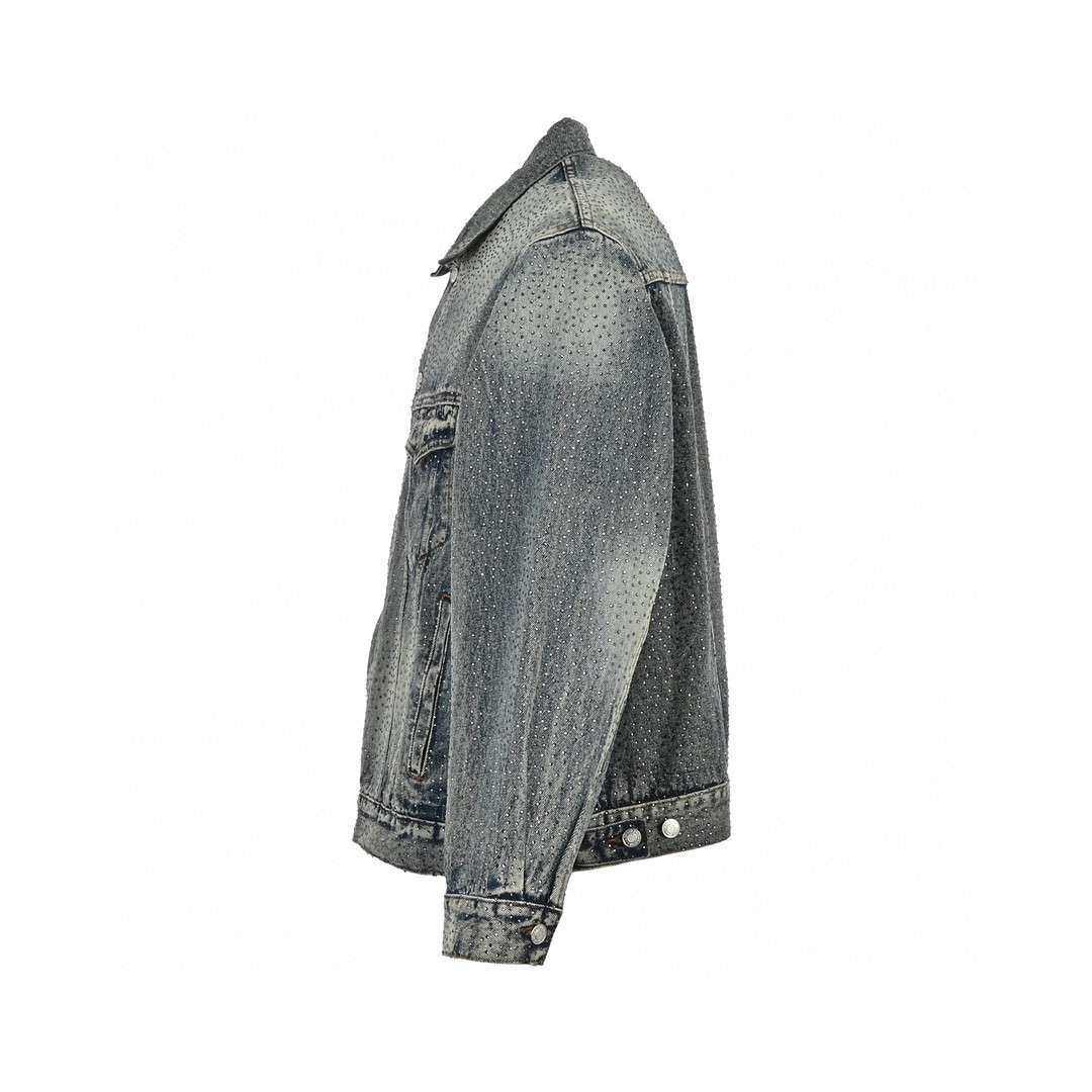 Balenciaga 23FW Full diamond wash denim coat