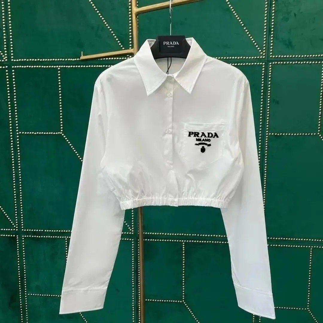 Prada Embroidered Poplin Shirt