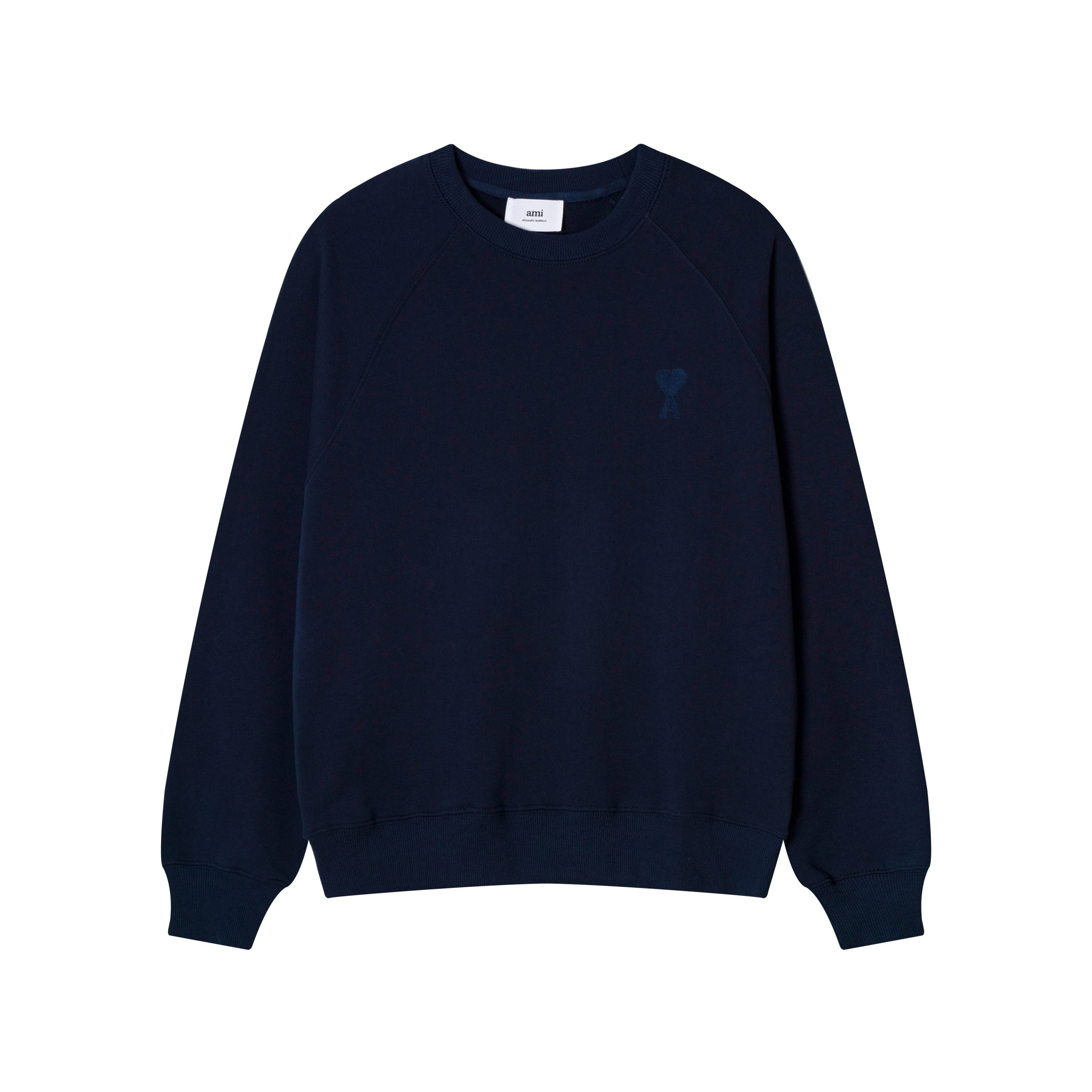 Am1 Paris Mid Heart Embroidered Crew Neck Sweatshirt
