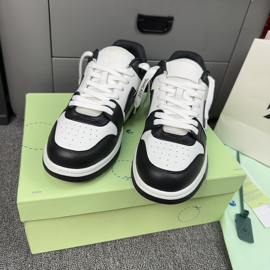 OFF-WH*TE Out Of Office OOO Low Tops White Black White