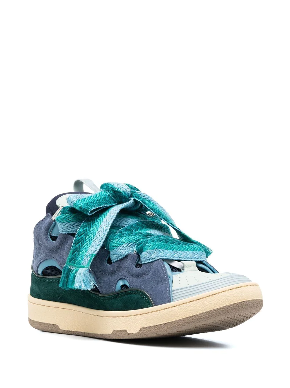 Lanvin Curb Sneaker Grey Dark Green Light Blue