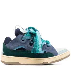 Lanvin Curb Sneaker Grey Dark Green Light Blue