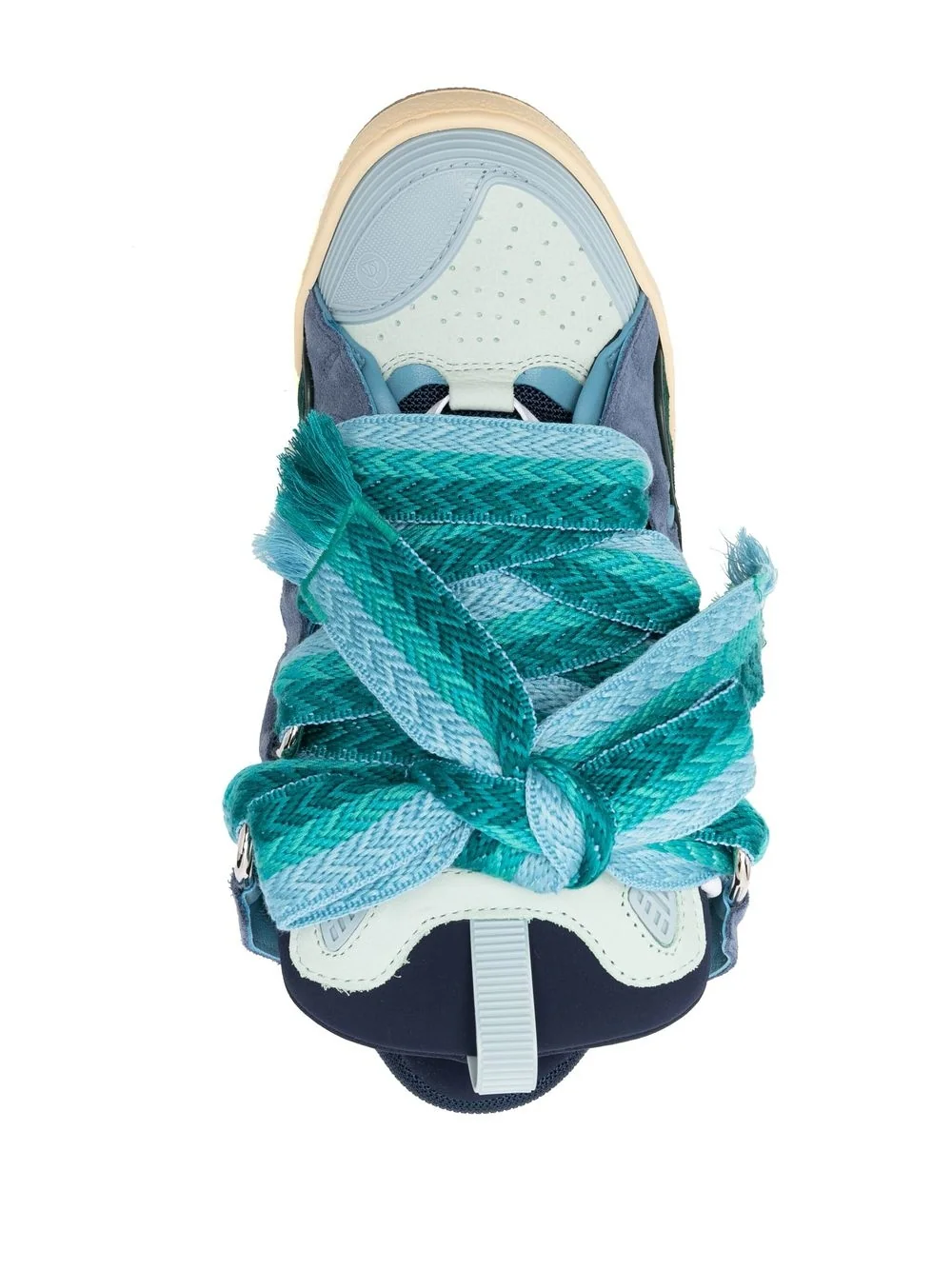Lanvin Curb Sneaker Grey Dark Green Light Blue