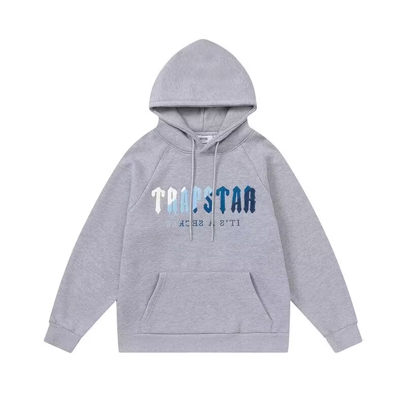 Trapstar Chenille Decoded Hoodie Tracksuit Grey Ice Flavours