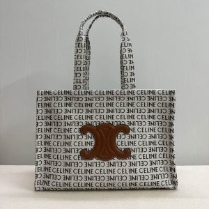 Celine Large Cabas Thais in TEXTILE WITH CELINE ALL-OVER