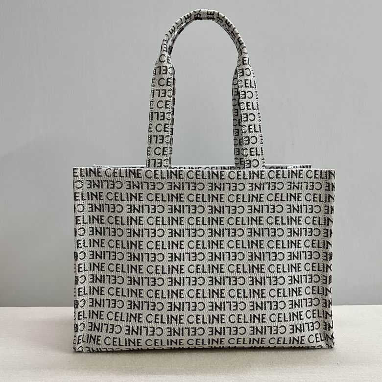 Celine Large Cabas Thais in TEXTILE WITH CELINE ALL-OVER