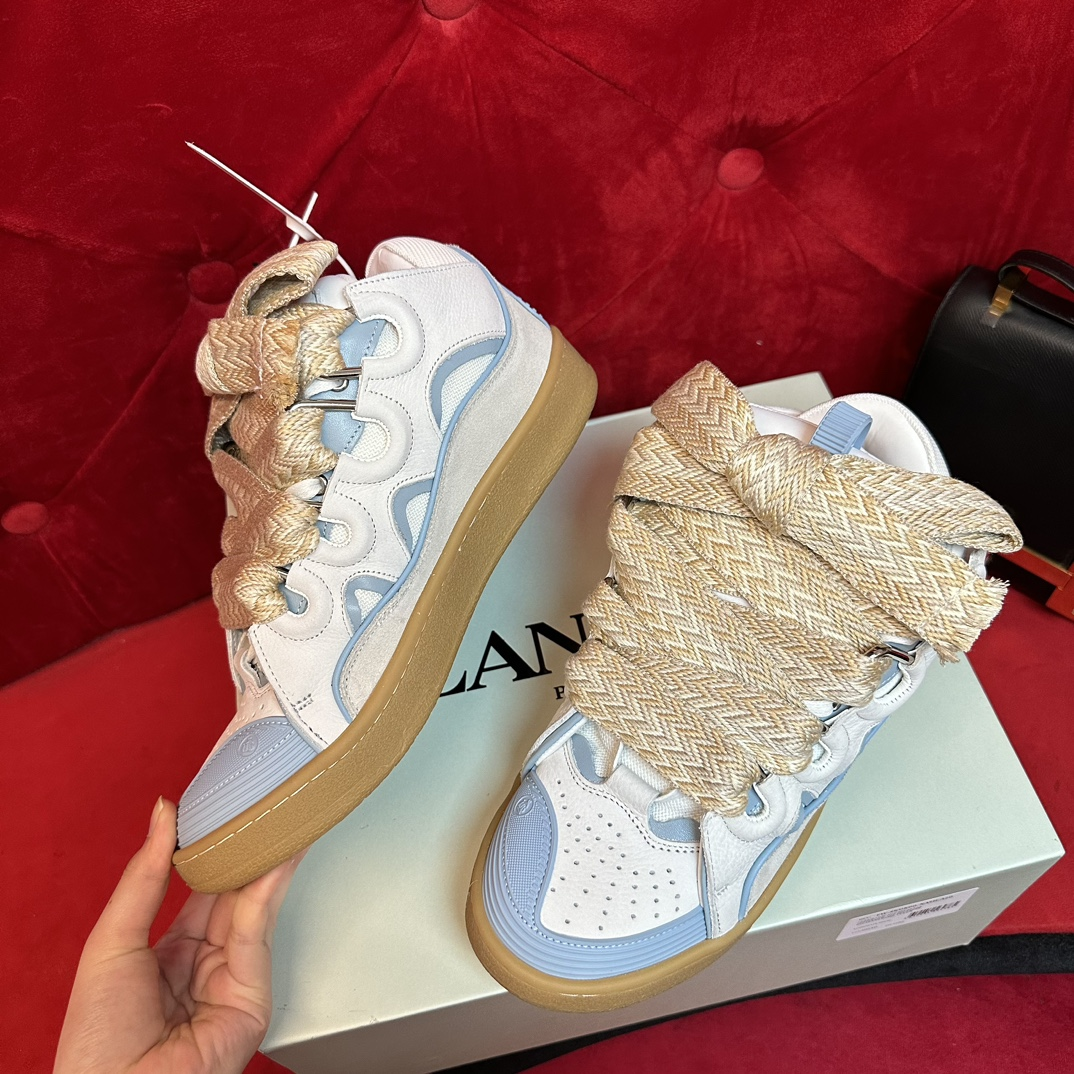 Lanvin Leather Curb Blueee