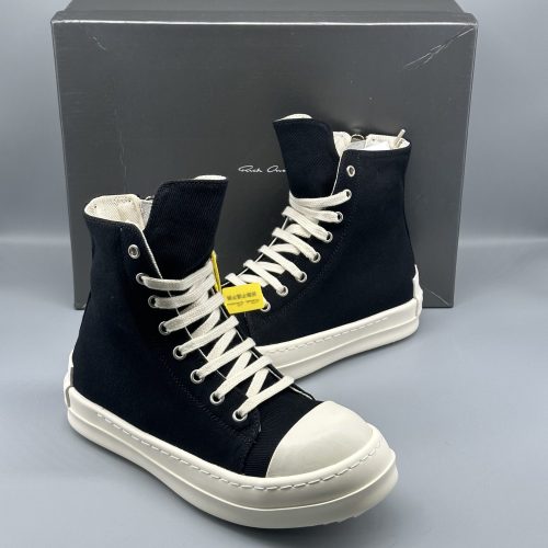 Rick Owens DRKSHDW Strobe Cotton Denim High Black Milk DU02B4800 DQ 911