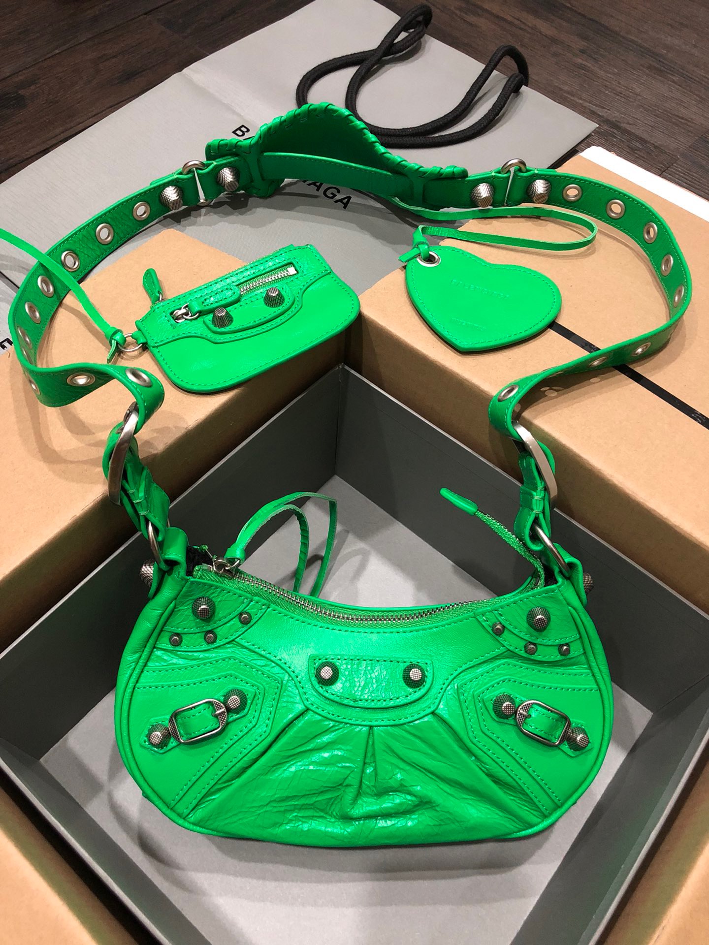 Balenciaga Le Cagole Shoulder Bag XS Green