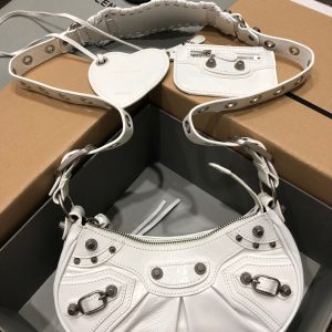 Balenciaga Le Cagole Shoulder Bag XS White