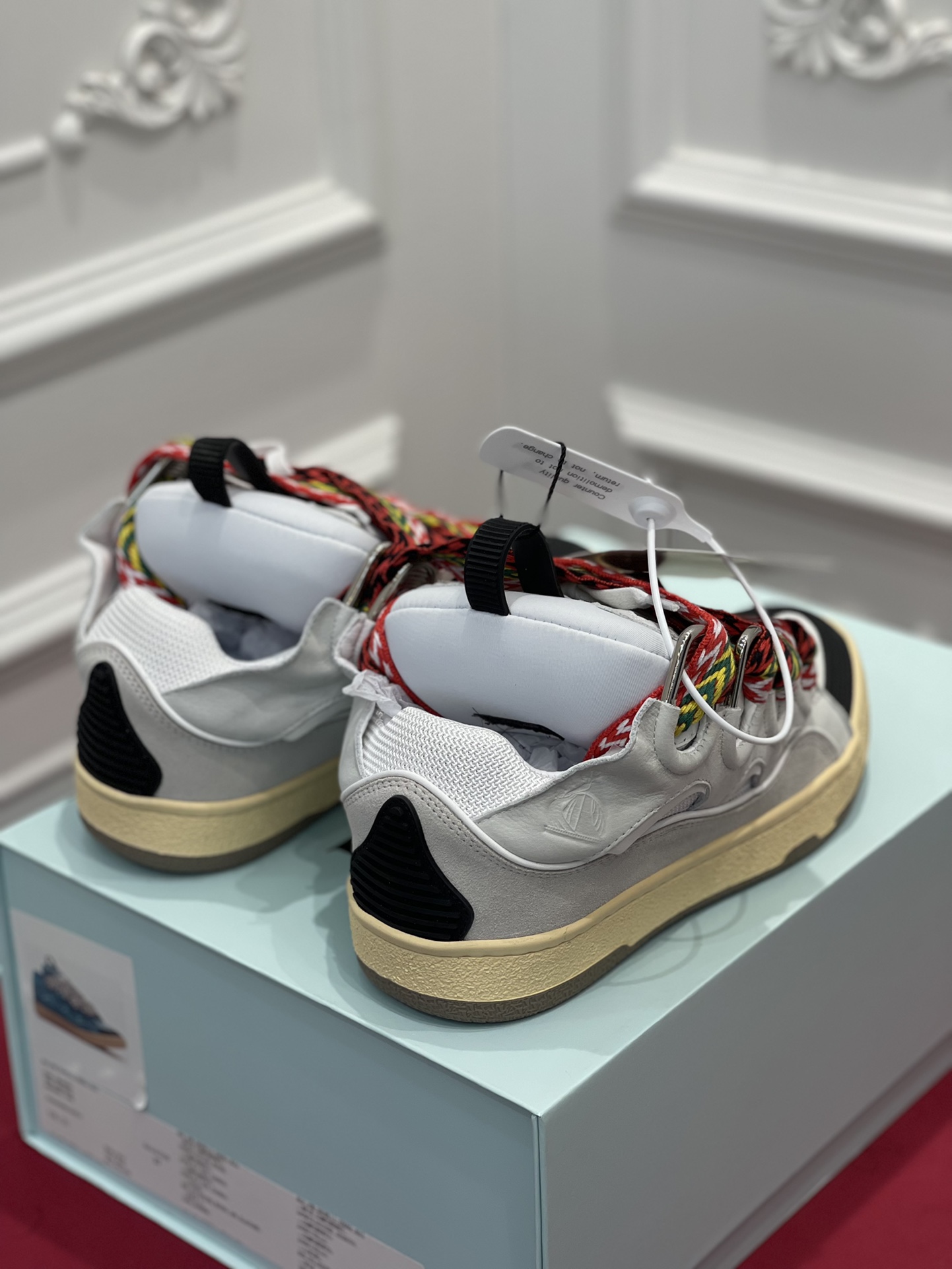 Lanvin Leather Curb White Black Gum FW-SKDK02-DRA2-A2100/FW-SKDK02-DRAG-A2100