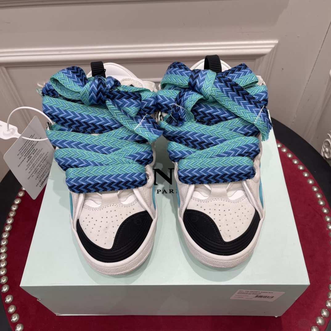 Lanvin Curb Sneaker White Blue