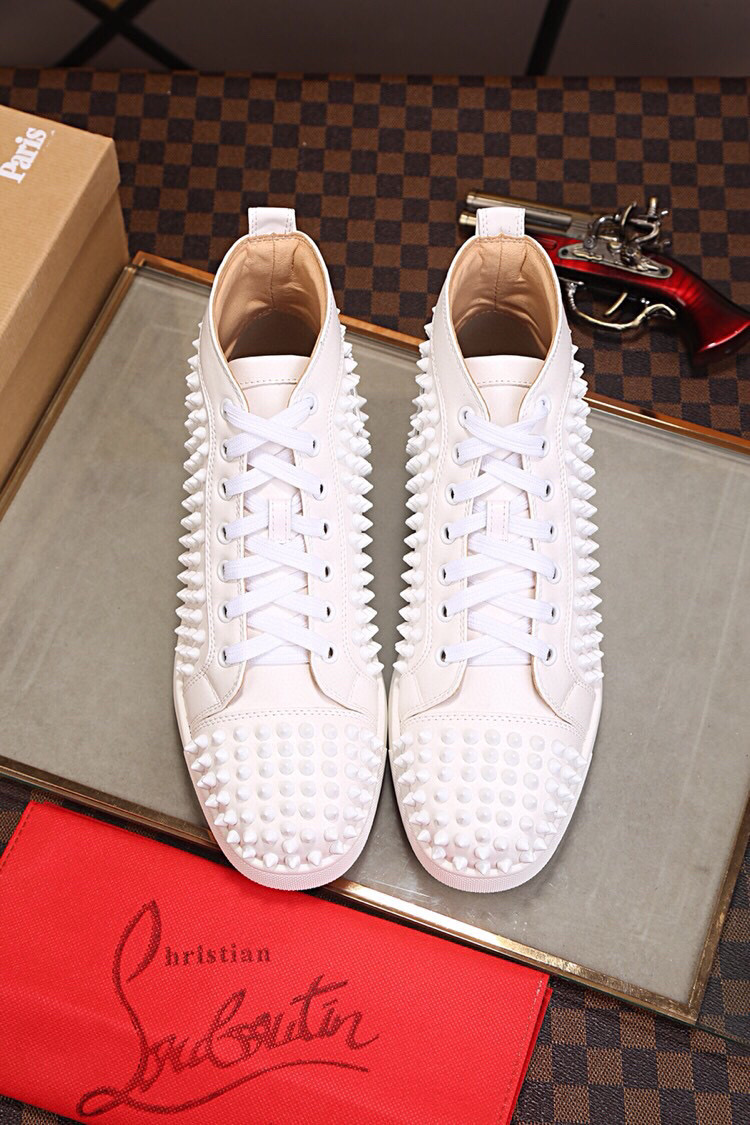 Chr*st*an Loubout*n Spikes High White