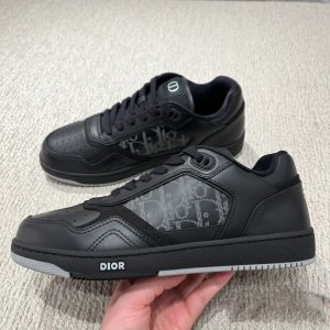 D*or B27 Low Black Dior Oblique Galaxy Leather Grey