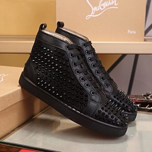 Chr*st*an Loubout*n Spikes High Black
