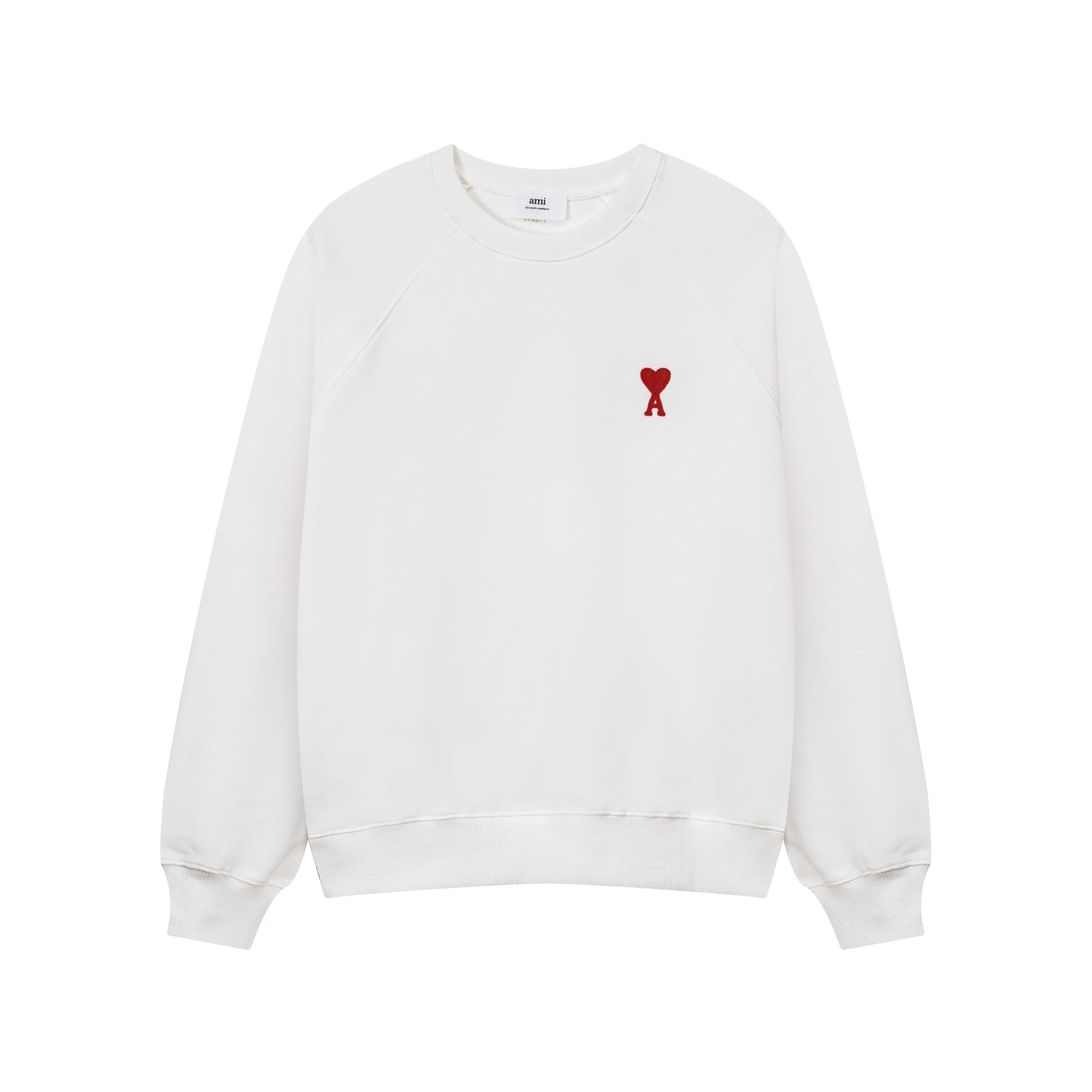 Am1 Paris Mid Heart Embroidered Crew Neck Sweatshirt