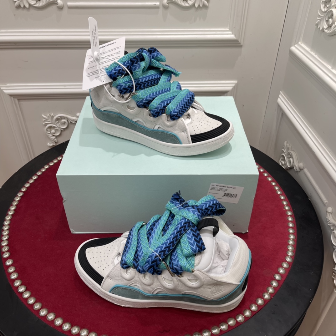 Lanvin Curb Sneaker White Blue