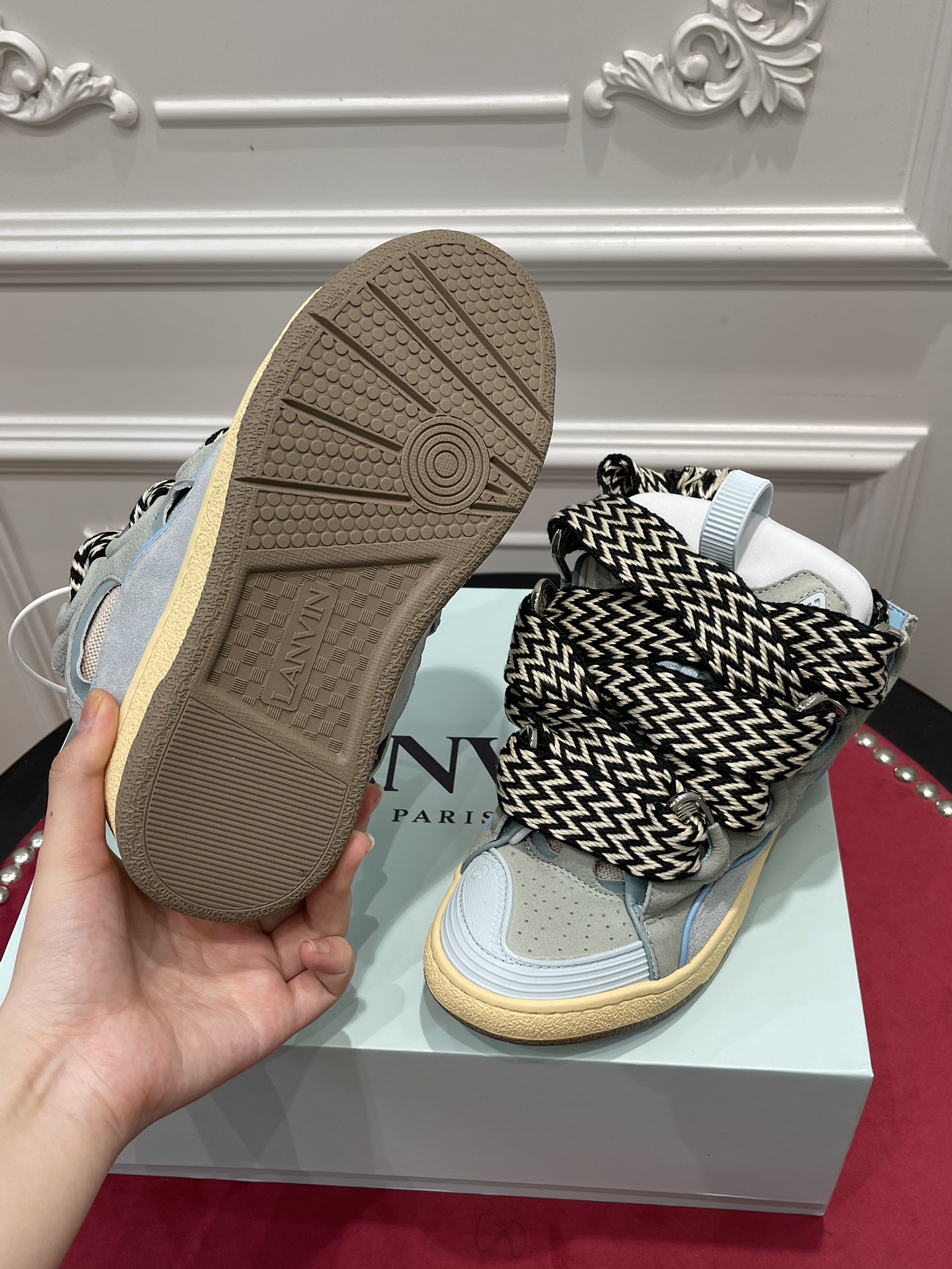 Lanvin Curb Sneaker Blue Grey