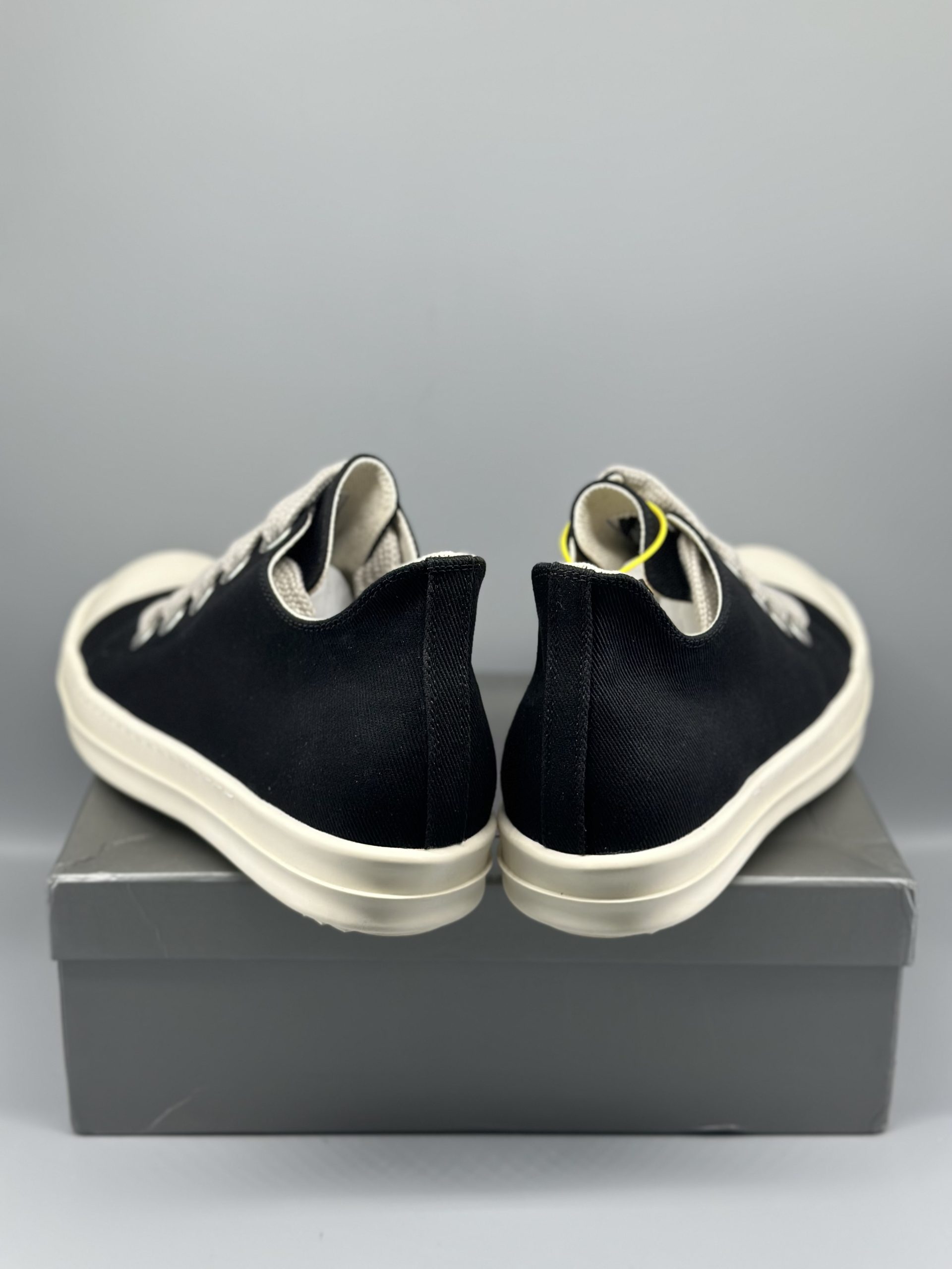 Rick Owens DRKSHDW Fogachine Cotton Megalace Low Black Milk DU01B7802 DMW1 911