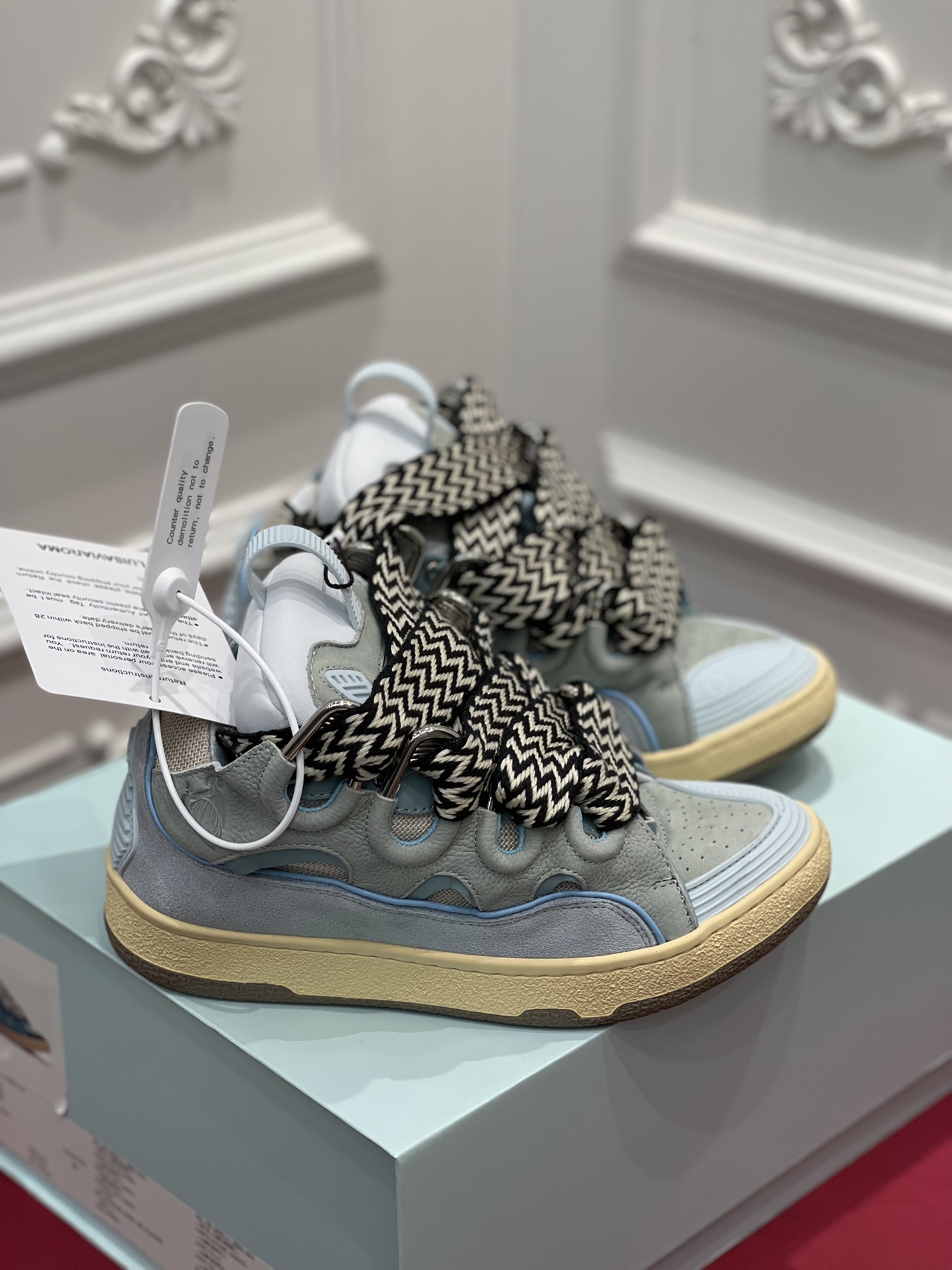 Lanvin Curb Sneaker Blue Grey