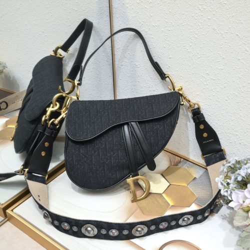 D*or Oblique Saddle Bag Black