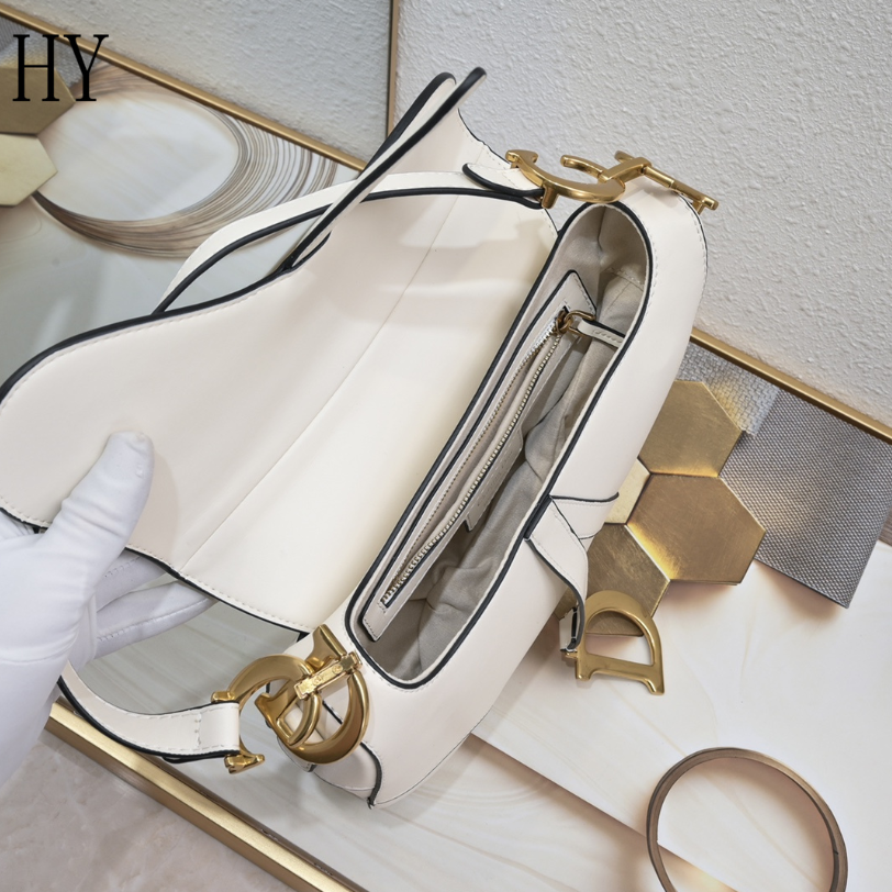 D*or Oblique Saddle Bag White