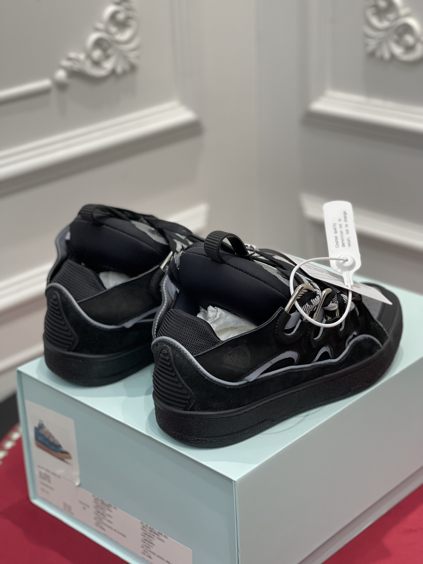 Lanvin Curb Sneaker Black Grey FM-SKRK11-REFL-P2210