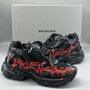 Balenciaga Runner Graffiti Black Red