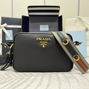 Prada Leather crossbody bag Black