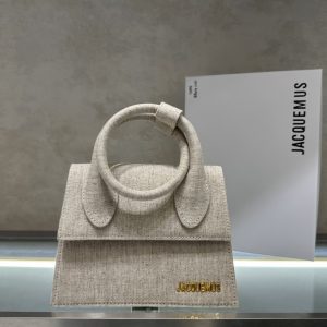 Jacquemus Le Chiquito Noeud cotton canvas shoulder bag