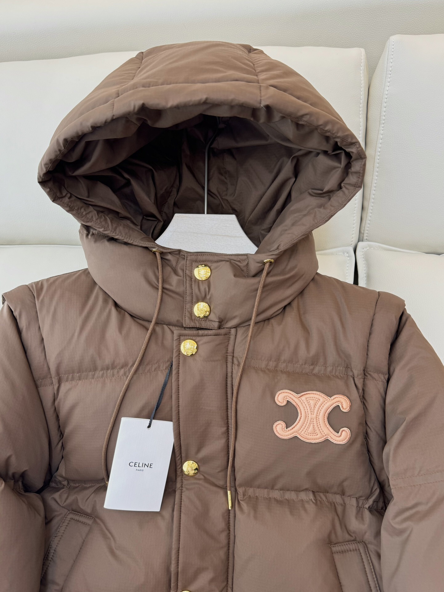 Celine Down Jacket Brown (Marf Same Style)