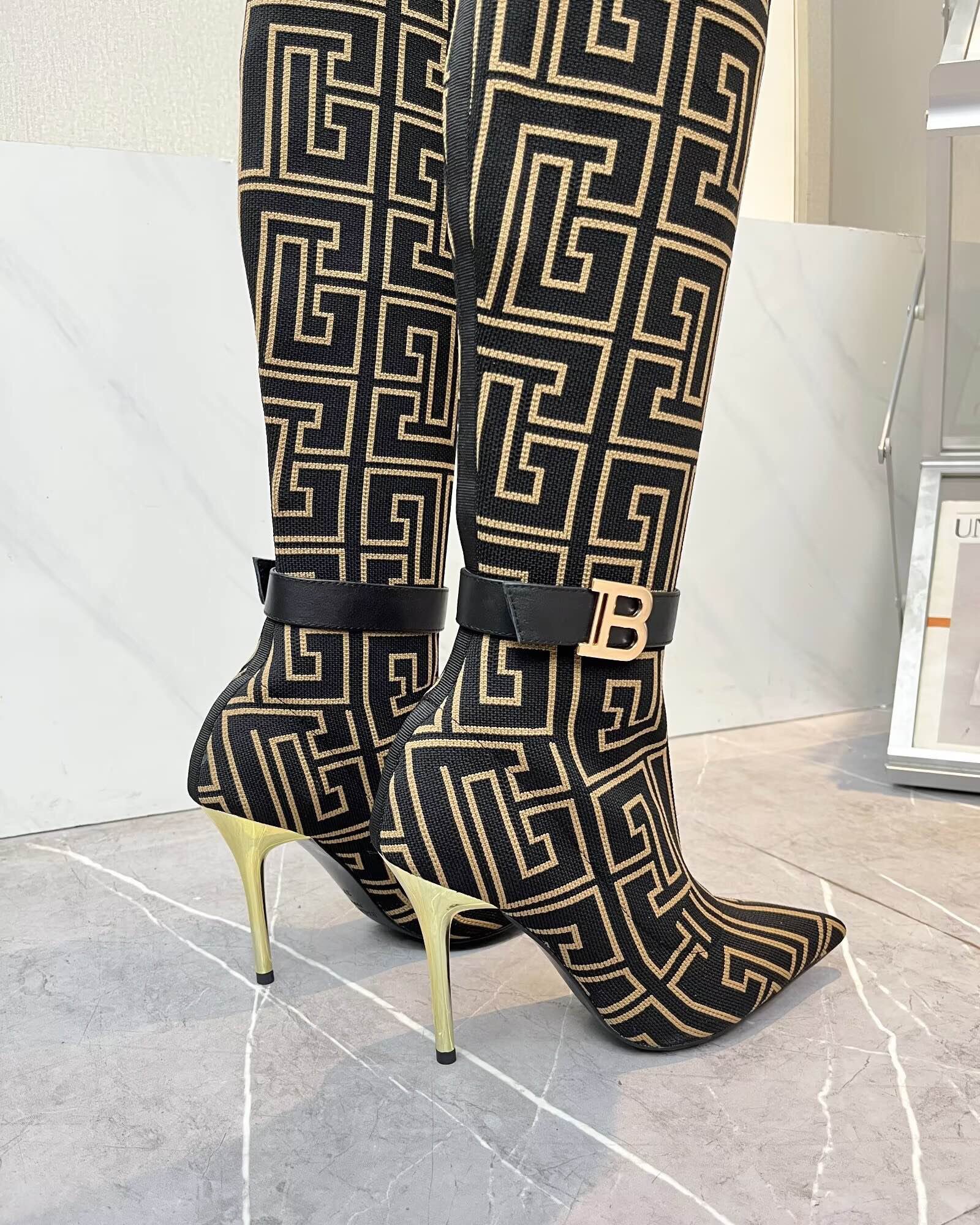 Balmain High-Heeled Boots 10.5cm