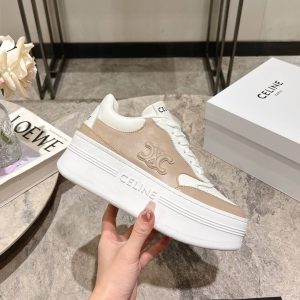 CELINE BLOCK SNEAKER WITH TRIOMPHE IN CALFSKIN