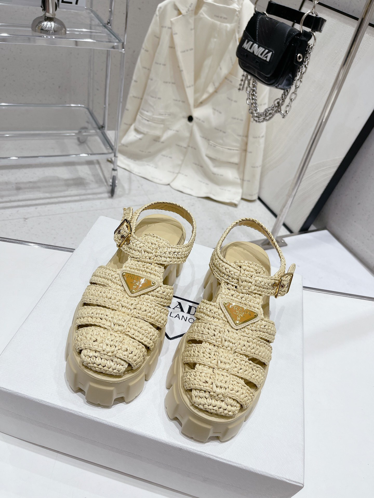 PRADA Women’s Cage Sandals
