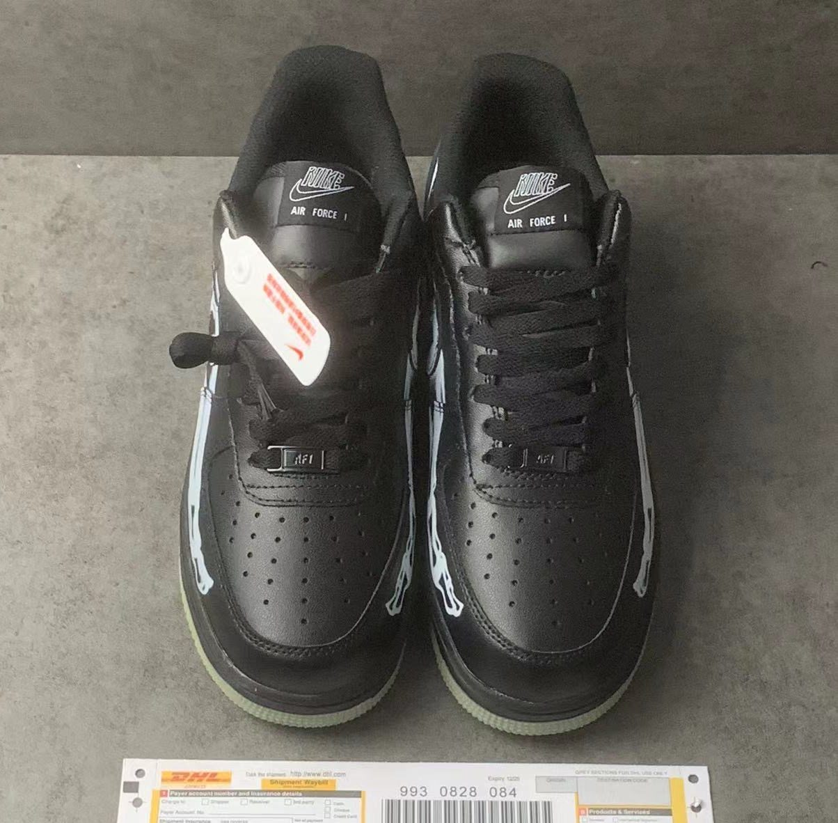 Nike Air Force 1 Low Black Skeleton Halloween (2019)