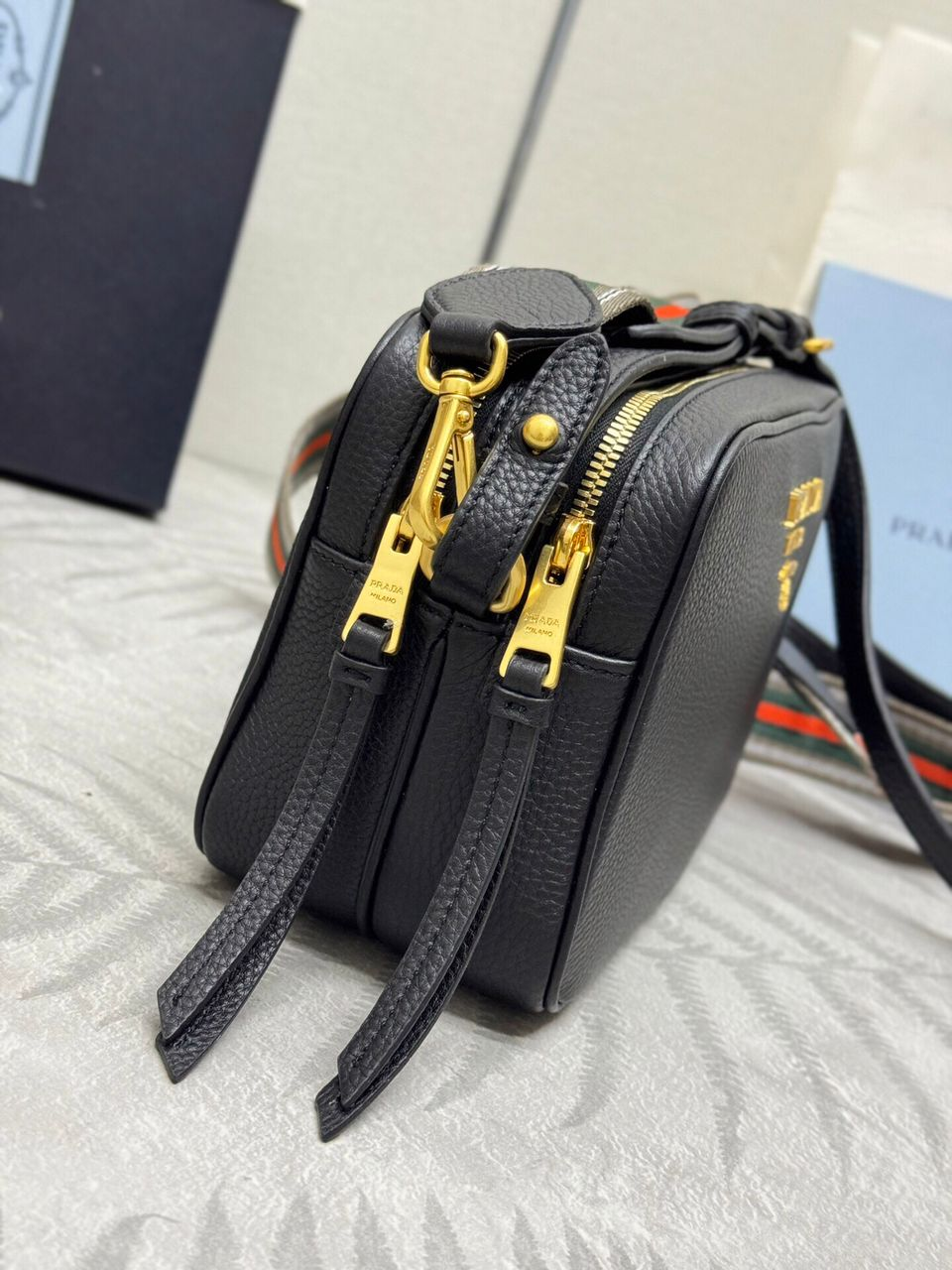 Prada Leather crossbody bag Black