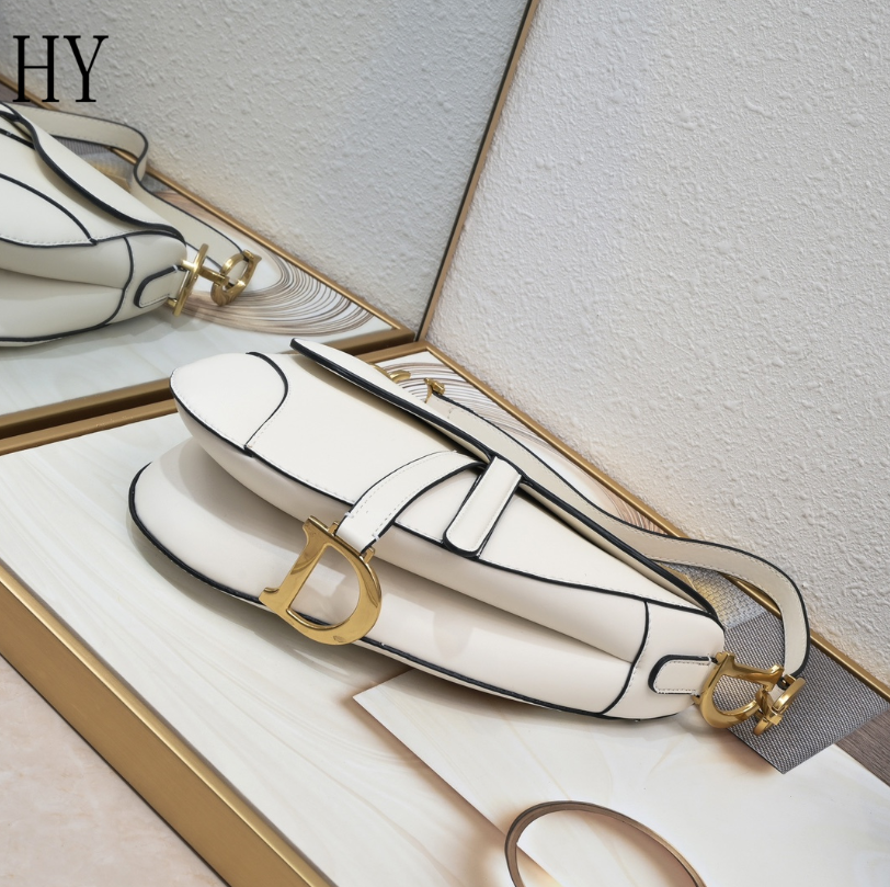 D*or Oblique Saddle Bag White