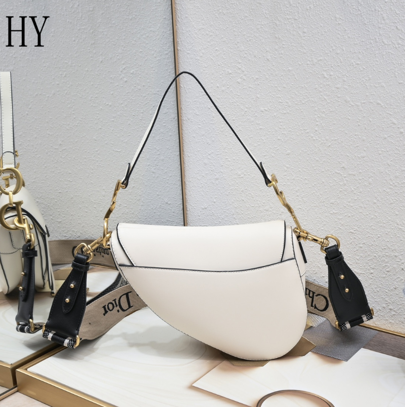 D*or Oblique Saddle Bag White