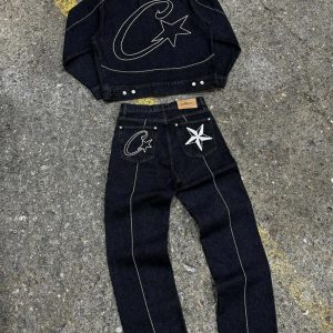 Corte*z C-Star Stitch-Down Denim Suit Black