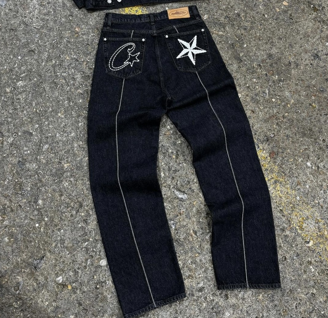Corte*z C-Star Stitch-Down Jeans Black