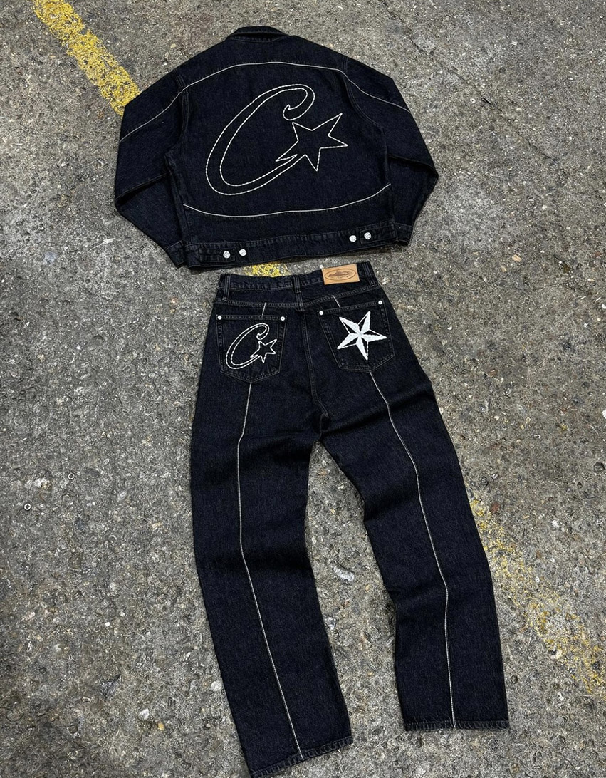 Corte*z C-Star Stitch-Down Denim Suit Black