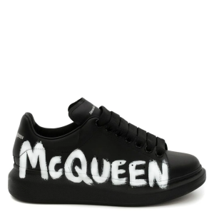 Alexander McQueen Black Graffiti-print Oversized Sneakers