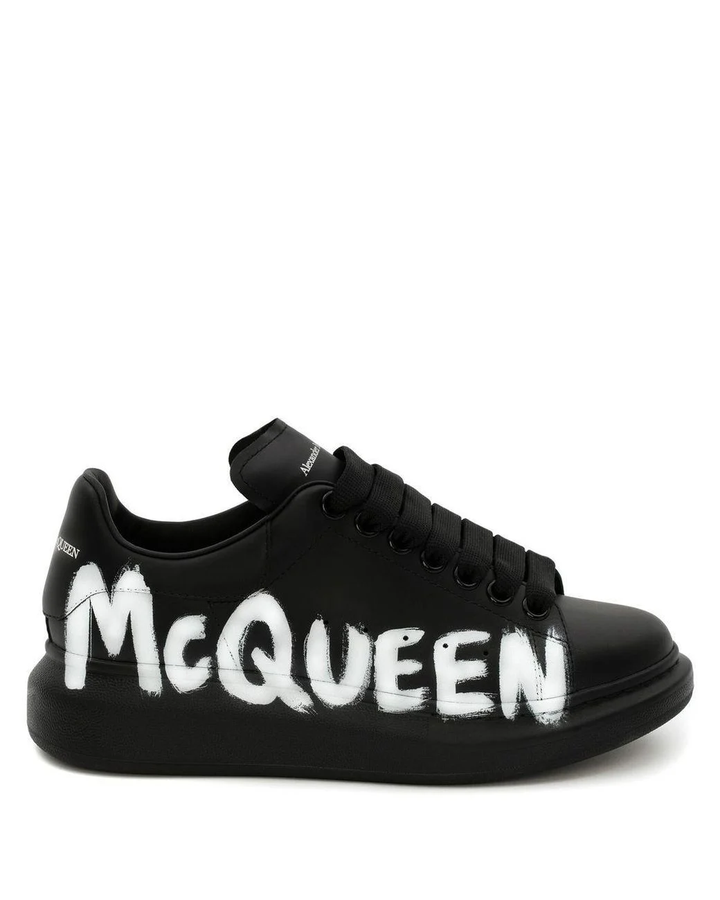 Alexander McQueen Black Graffiti-print Oversized Sneakers