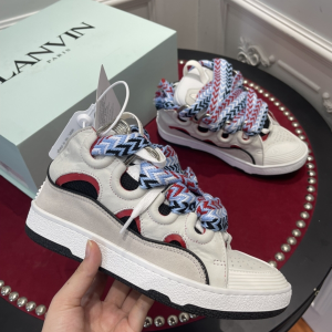 Lanvin Leather Curb Sneakers