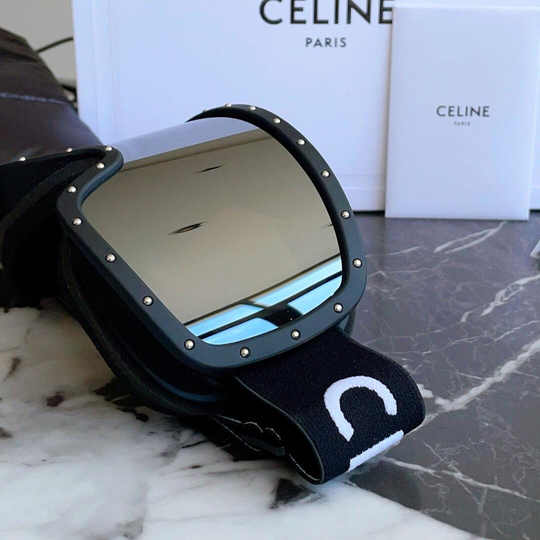 Celine Men’s Black Logo Print Snow Mask