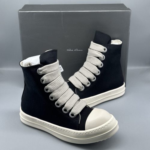 Rick Owens DRKSHDW Fogachine Cotton Megalace High Black Milk DU01B7802 DMW1 911