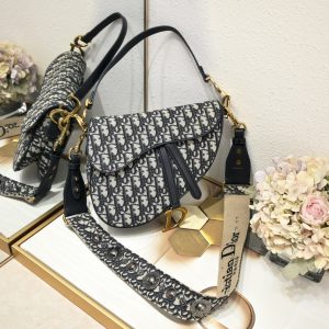 D*or Oblique Saddle Bag Blue