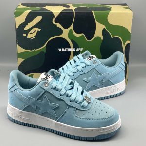 A Bathing Ape Bape Sta Blue Suede