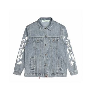 OFF WH*TE Tape Patch Arrowhead Zebra Denim Jacket